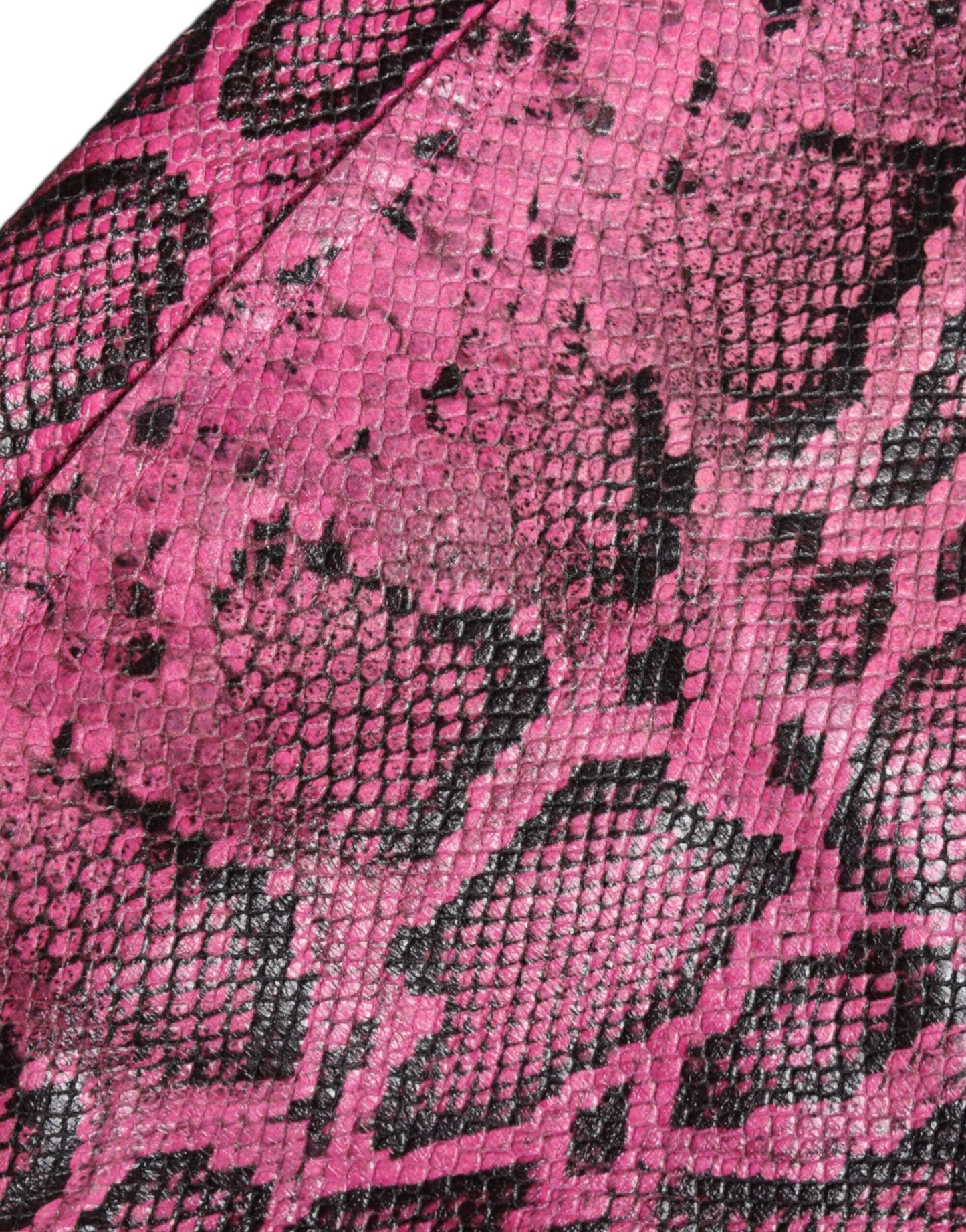 Dolce &amp; Gabbana – Rosafarbene Hotpants-Shorts aus Leder mit hoher Taille