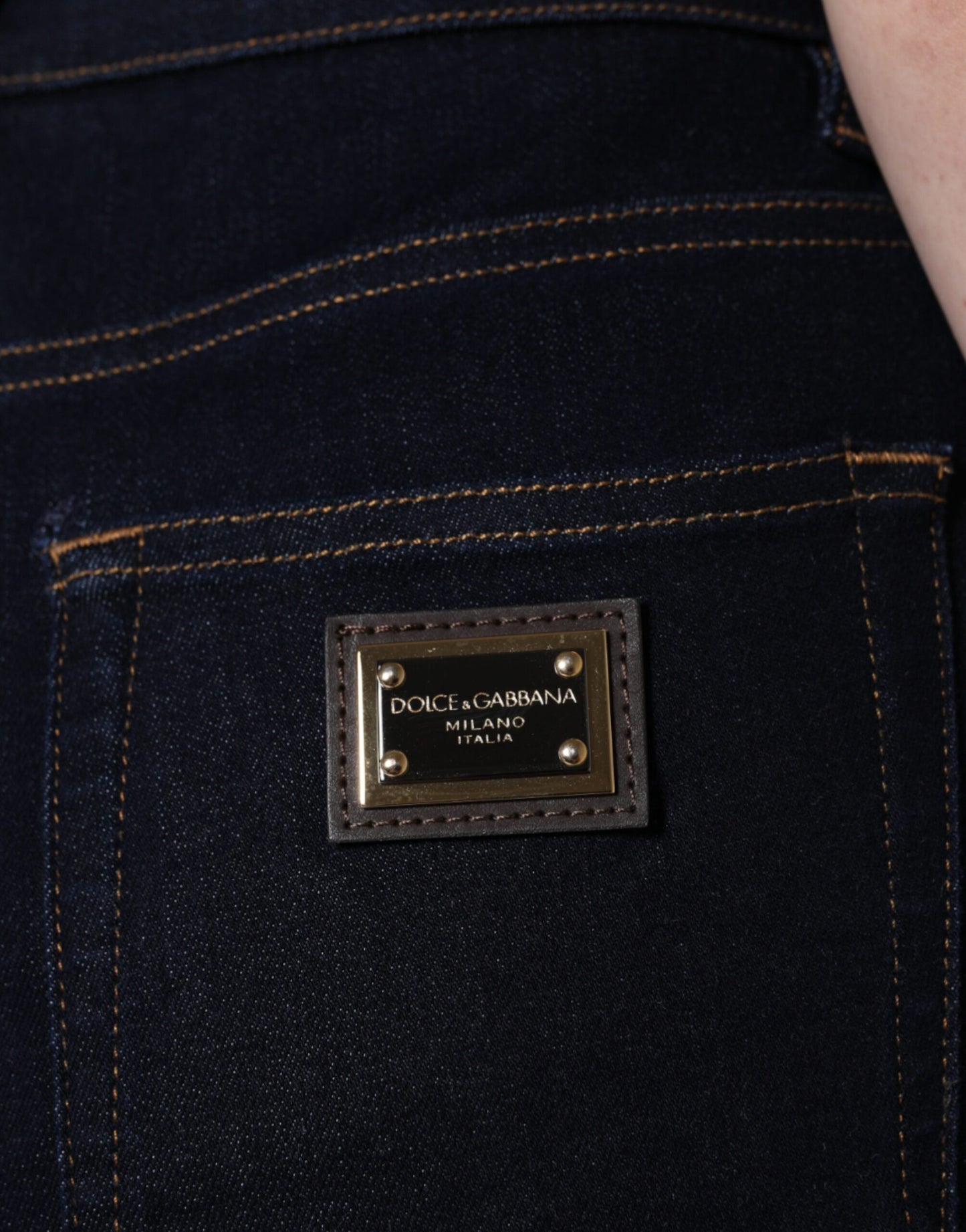 Dolce &amp; Gabbana – Schwarze GRACE Skinny-Jeans mit hoher Taille