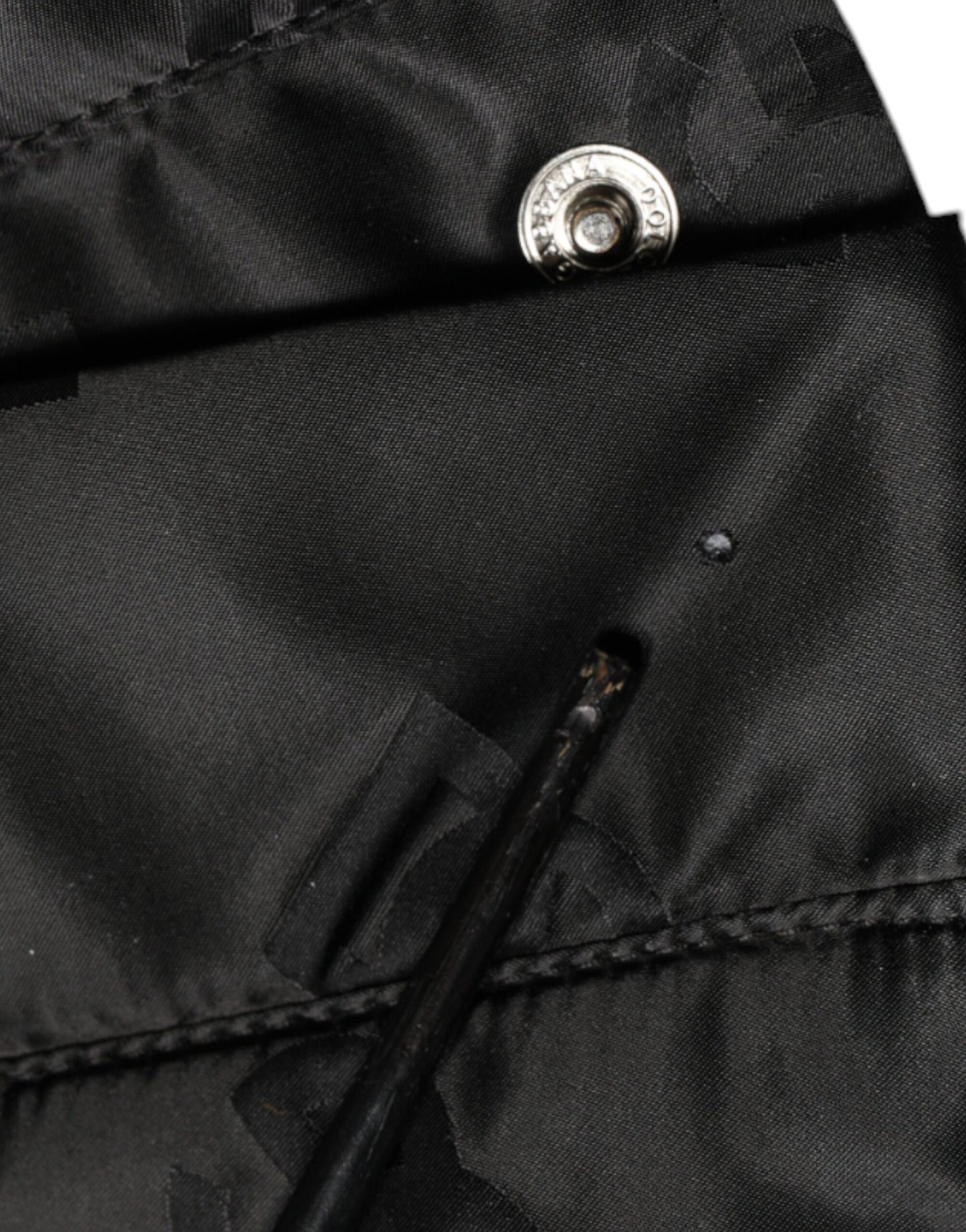 Dolce &amp; Gabbana – Schwarze, gesteppte Hose mit hoher Taille und weitem Bein für Damen