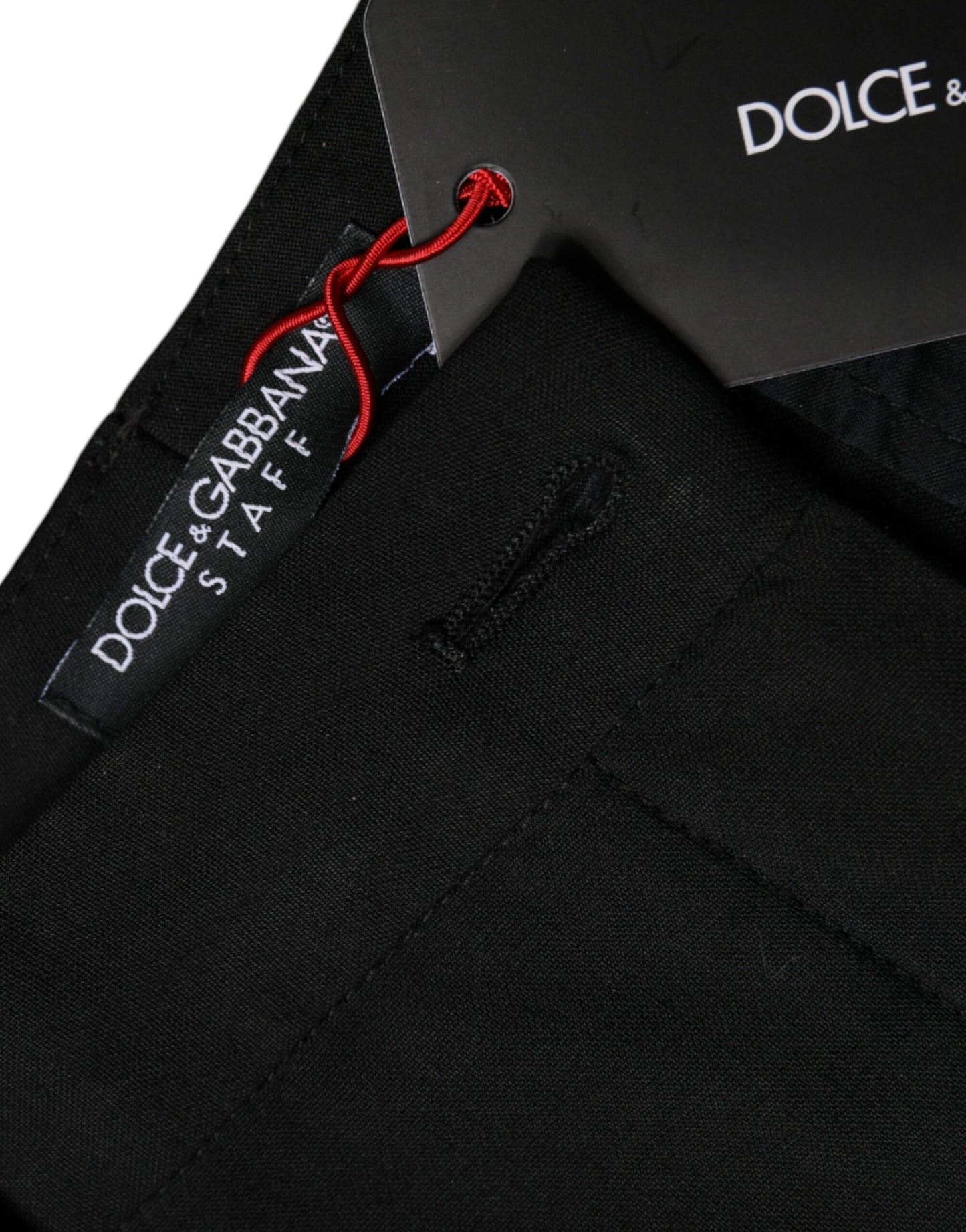 Dolce &amp; Gabbana – Schwarze, hoch taillierte Karottenhose