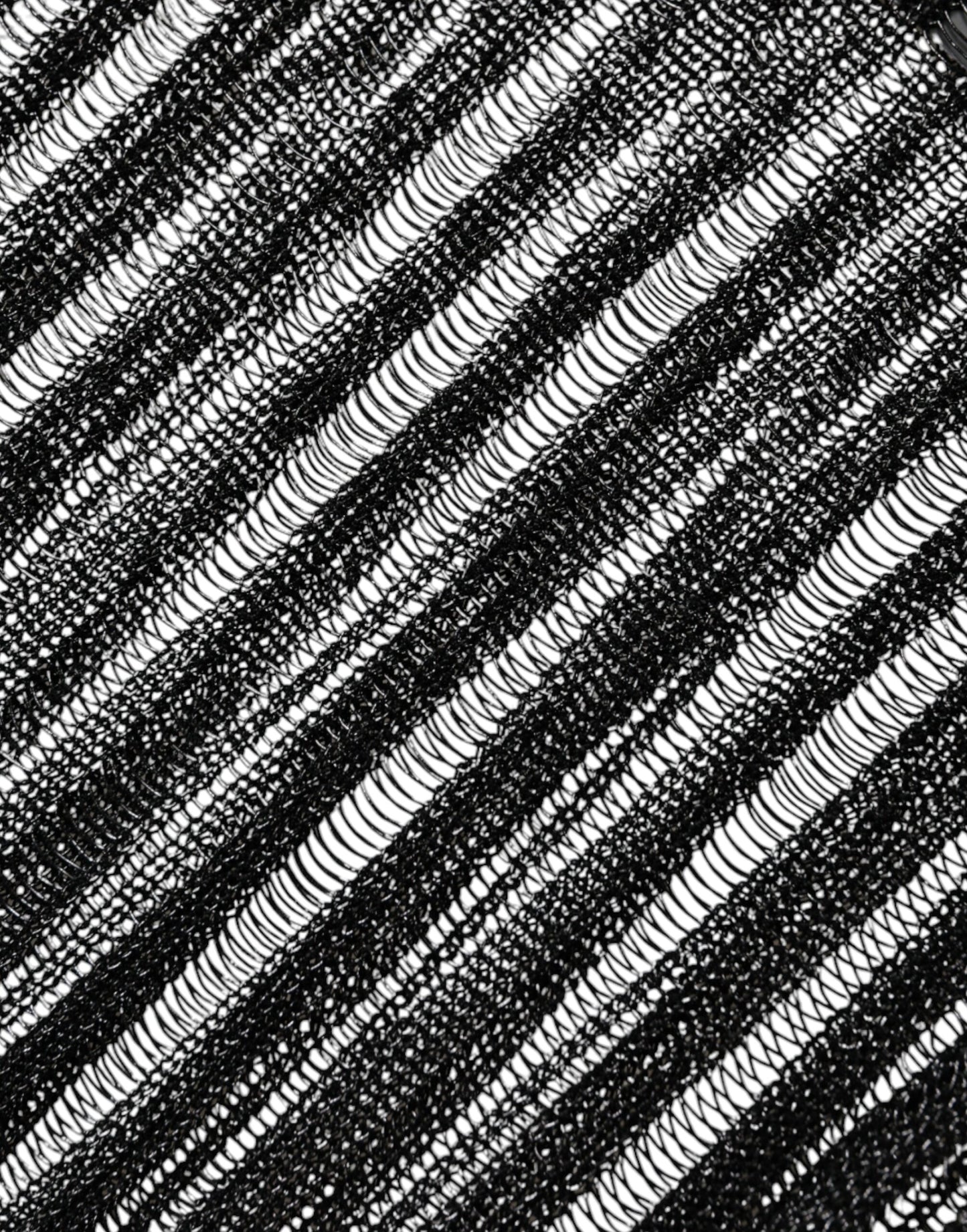 Dolce &amp; Gabbana – Durchsichtiges Oberteil mit langen Ärmeln und schwarzen Streifen