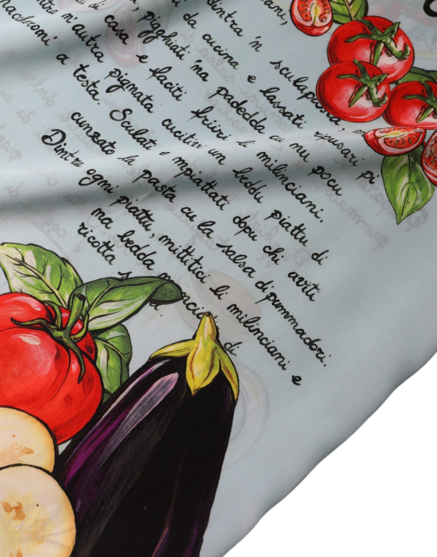 Mehrfarbiges Tanktop mit Pasta Alla Norma-Aufdruck von Dolce &amp; Gabbana