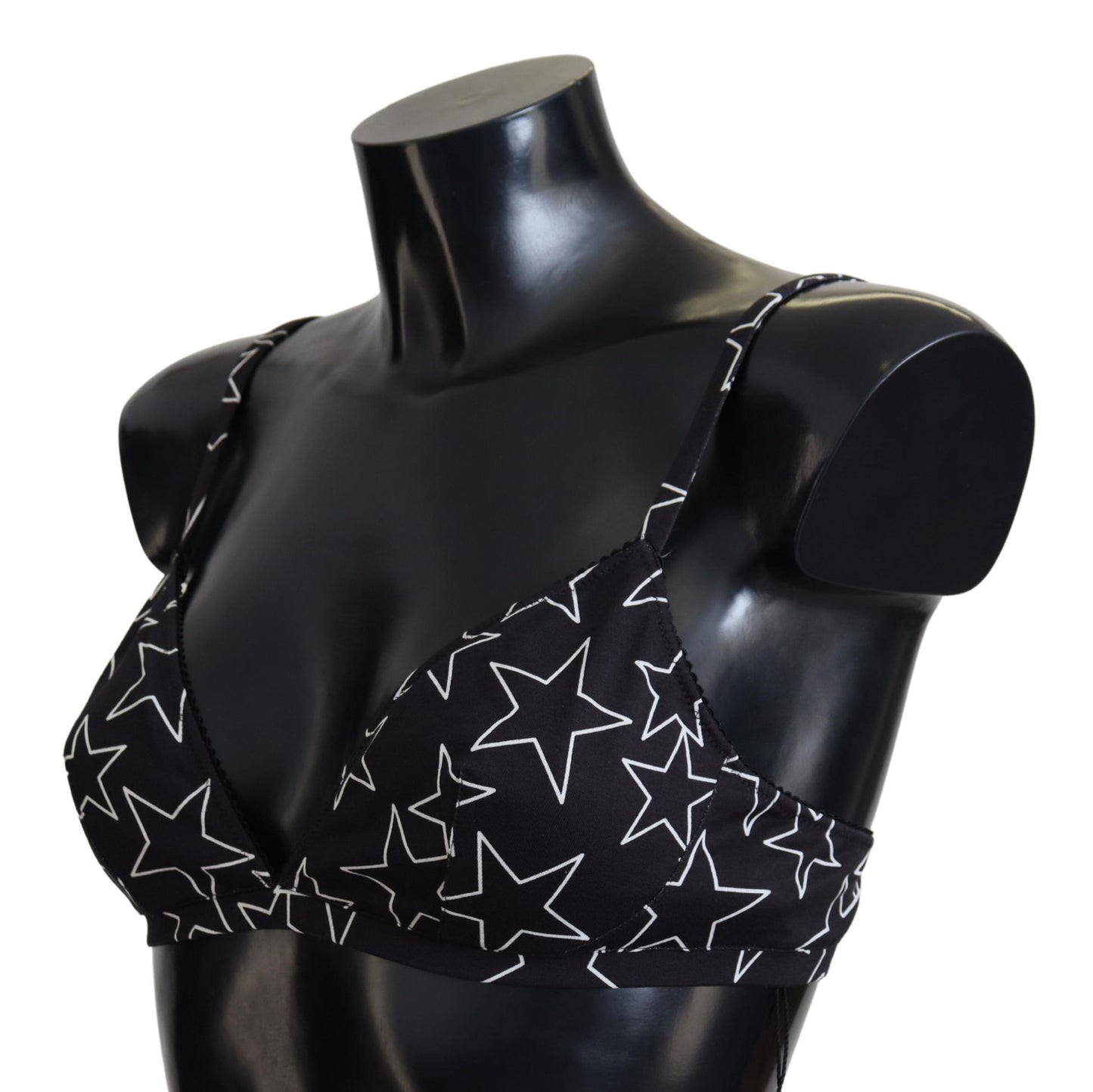 Dolce &amp; Gabbana – Schwarzer Millennials Star – Bügelloser Baumwoll-BH