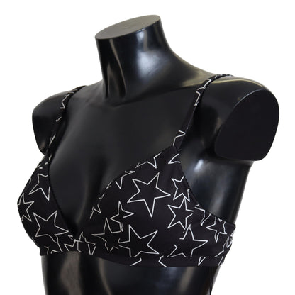 Dolce &amp; Gabbana – Schwarzer Millennials Star – Bügelloser Baumwoll-BH