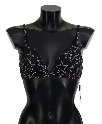 Dolce &amp; Gabbana – Schwarzer Millennials Star – Bügelloser Baumwoll-BH