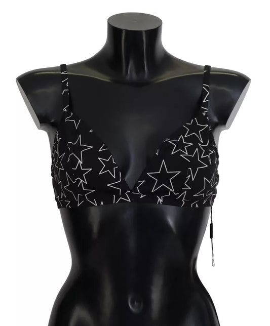 Dolce &amp; Gabbana – Schwarzer Millennials Star – Bügelloser Baumwoll-BH