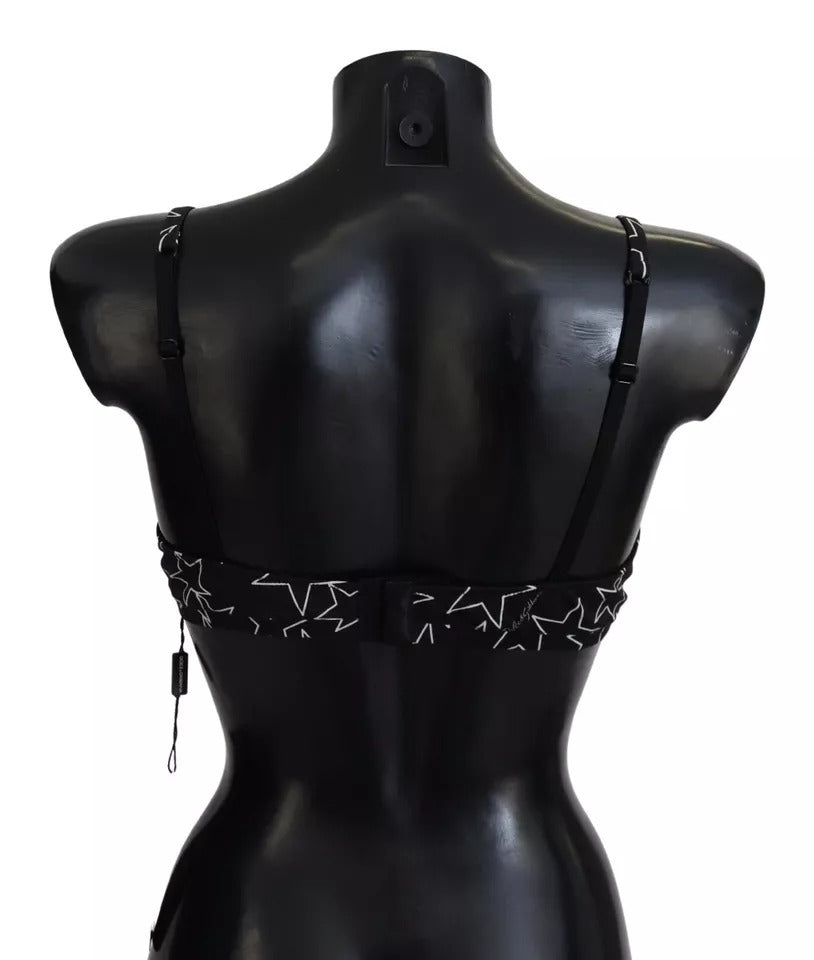 Dolce &amp; Gabbana – Schwarzer Millennials Star – Bügelloser Baumwoll-BH