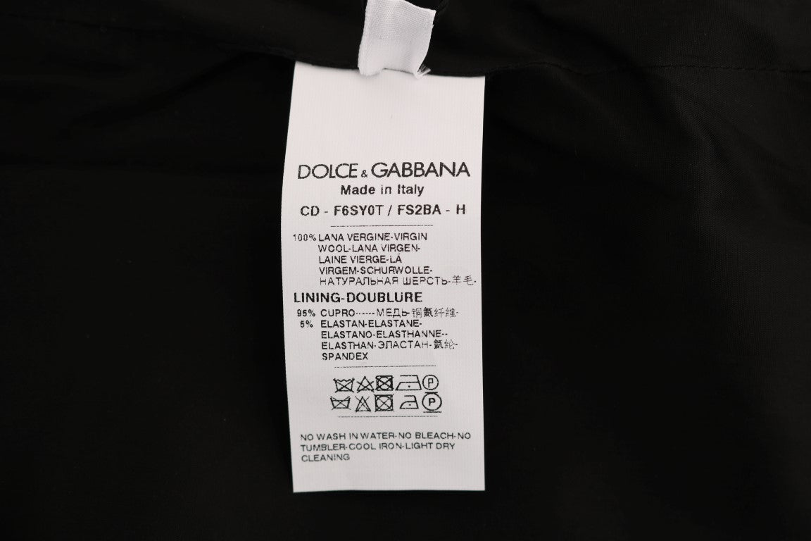 Dolce &amp; Gabbana Graues Etuikleid aus Wolle mit Punkten