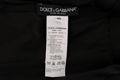 Dolce &amp; Gabbana – Etuikleid mit Pailletten und schwarzen und roten Punkten