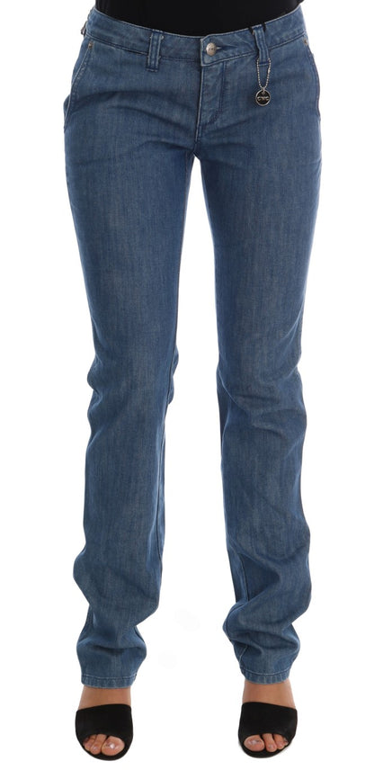 Costume National Slim Jeans aus Baumwolle in blauer Waschung