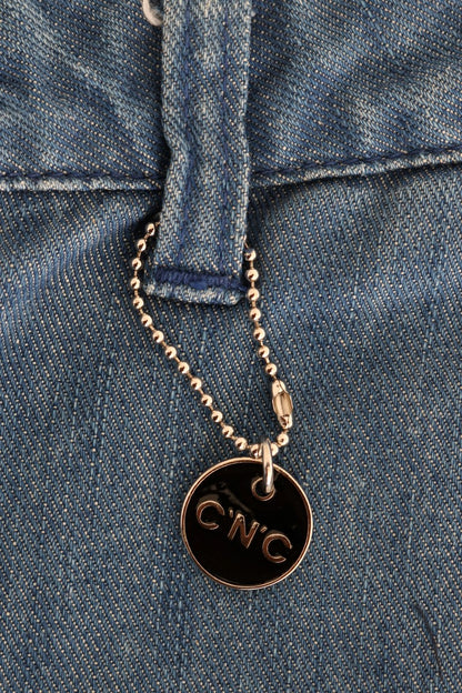 Costume National Slim Jeans aus Baumwolle in blauer Waschung