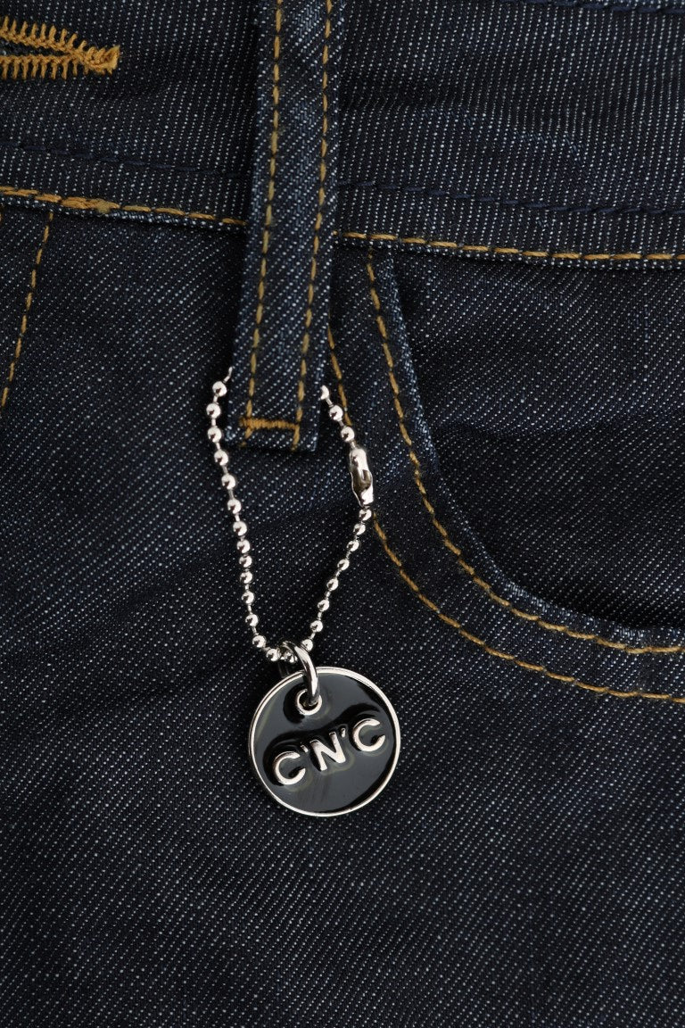 Costume National Jeans aus Baumwolle in klassischer Passform, Dunkelblau