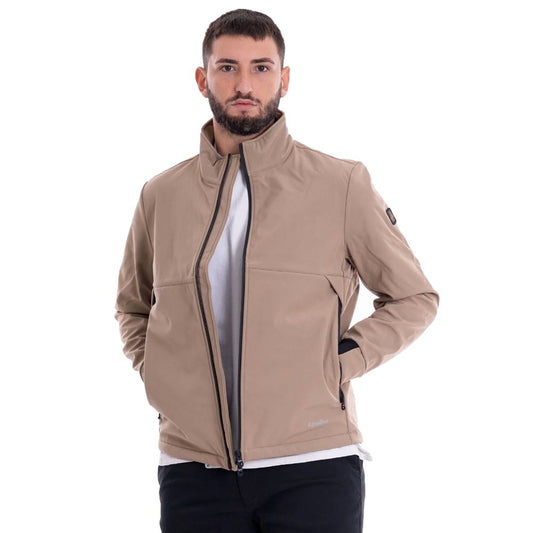 Refrigiwear Beige Nylon Men's Bomber Jacket