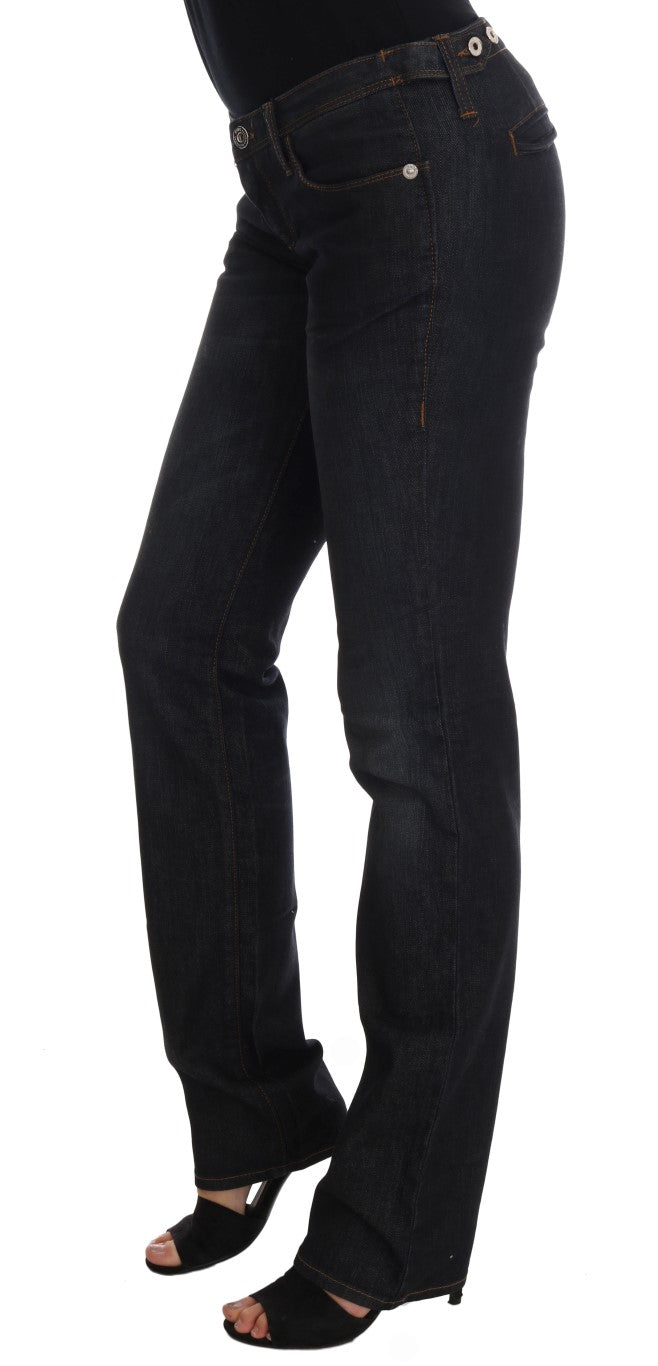 Costume National Dunkelblaue Slim Fit-Jeans aus Baumwolle