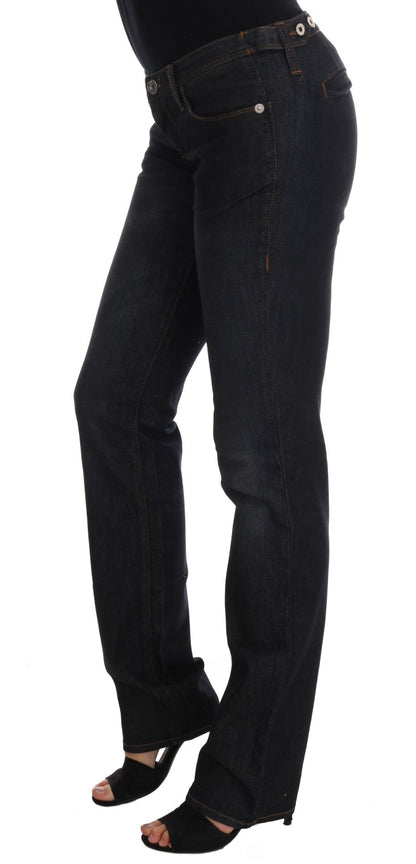 Costume National Dunkelblaue Slim Fit-Jeans aus Baumwolle