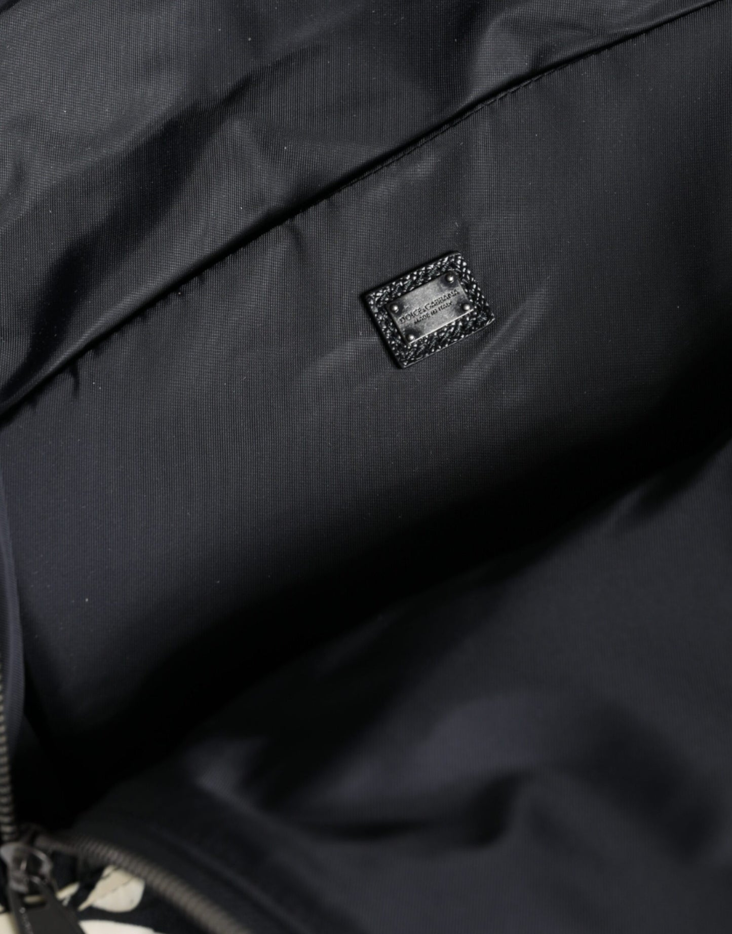 Dolce &amp; Gabbana Reiserucksack aus Nylon und Leder in Schwarz und Weiß