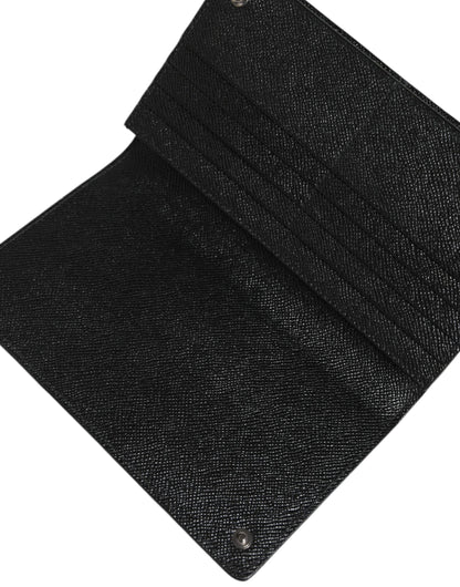 Dolce &amp; Gabbana – Umhängetasche aus Leder mit zweifachem Kartenfach und Leopardenmuster in Schwarz und Grau