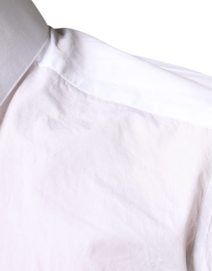 Dolce &amp; Gabbana – Weißes Herrenhemd aus Baumwolle mit Kragen
