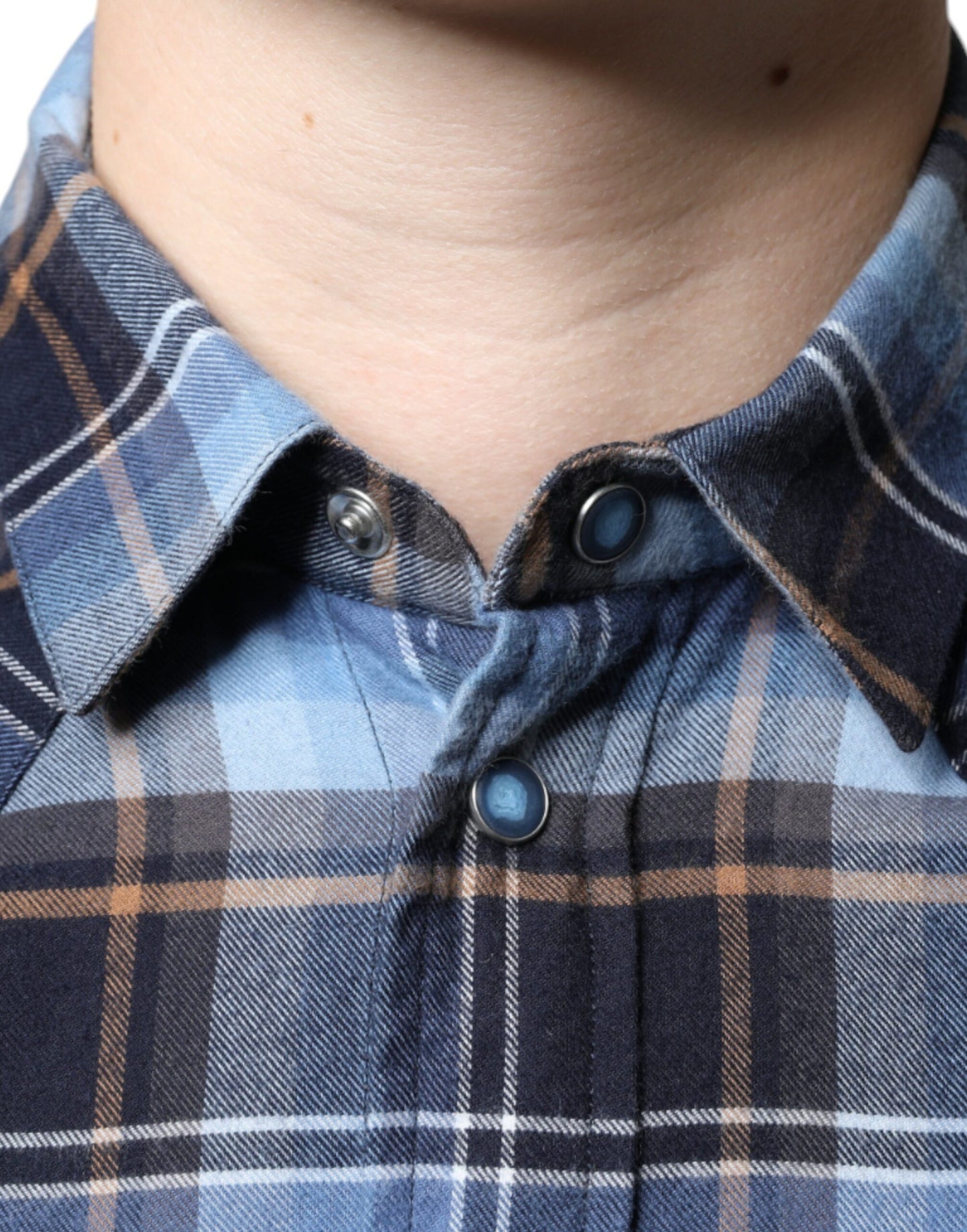 Dolce &amp; Gabbana – Mehrfarbig kariertes Slim-Fit-Hemd mit Paradiso-Patch