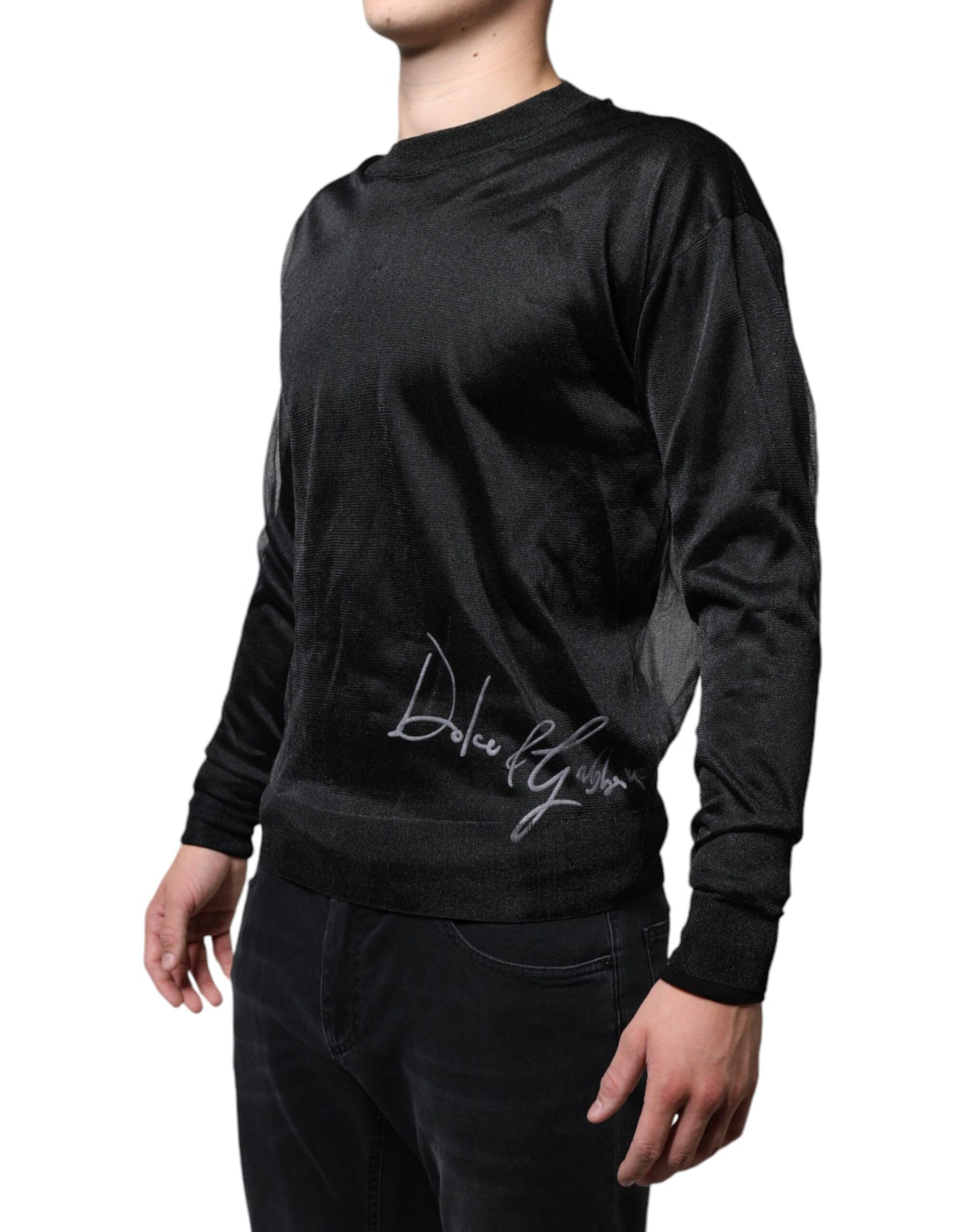 Dolce &amp; Gabbana Schwarzer Polyester-Pullover