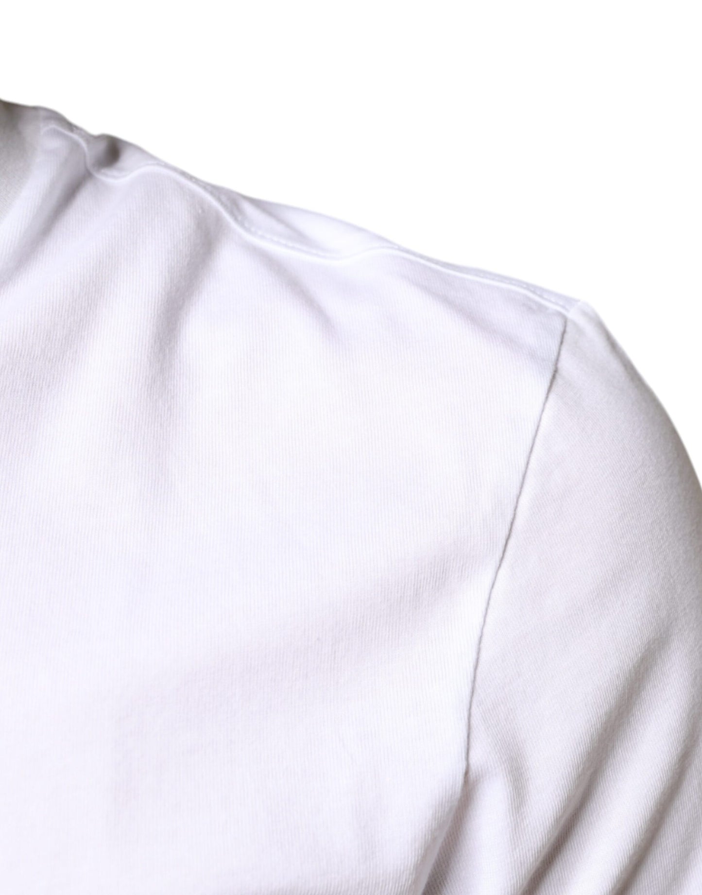 Dolce &amp; Gabbana – Lässiges T-Shirt aus weißer Baumwolle mit DG-Applikation