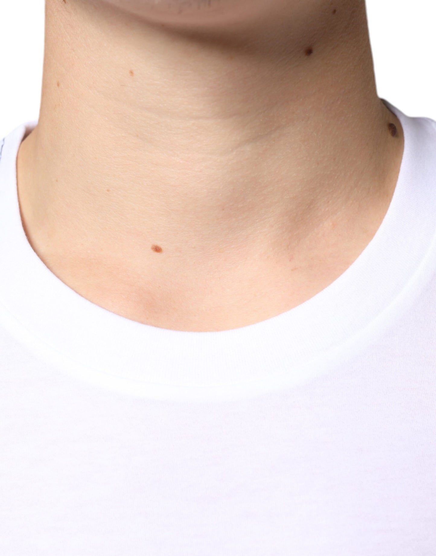 Dolce &amp; Gabbana – Kurzärmliges T-Shirt aus Baumwolle mit DG-Logo in Weiß