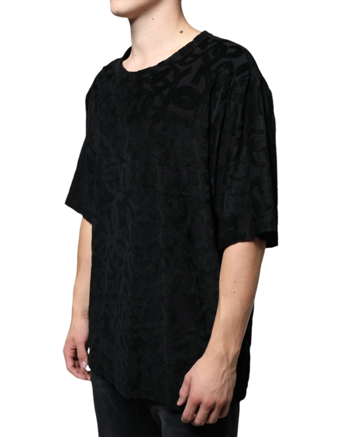 Dolce &amp; Gabbana – Schwarzes T-Shirt mit DG Mania-Logoprint