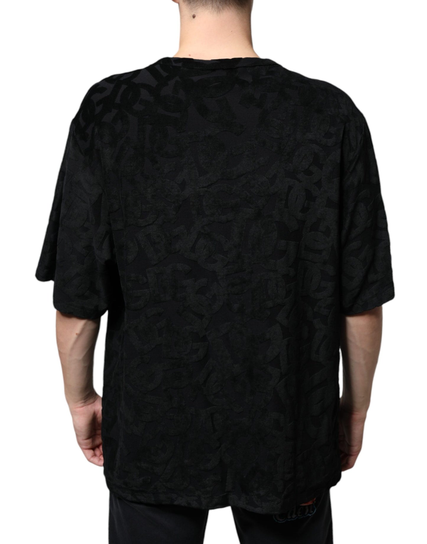 Dolce &amp; Gabbana – Schwarzes T-Shirt mit DG Mania-Logoprint