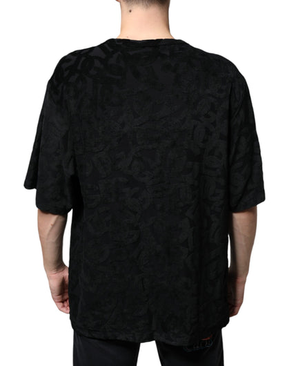 Dolce &amp; Gabbana – Schwarzes T-Shirt mit DG Mania-Logoprint