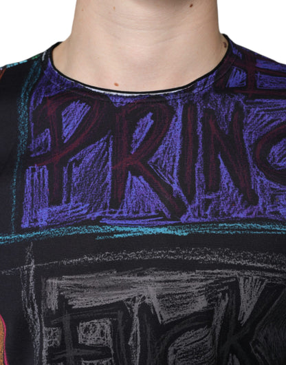 Dolce &amp; Gabbana Baumwoll-T-Shirt mit mehrfarbigem Grafikdruck