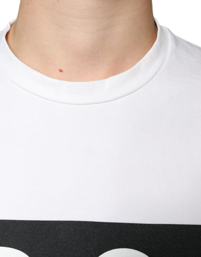 Dolce &amp; Gabbana – Lässiges T-Shirt aus weißer Baumwolle mit DG-Logo-Print
