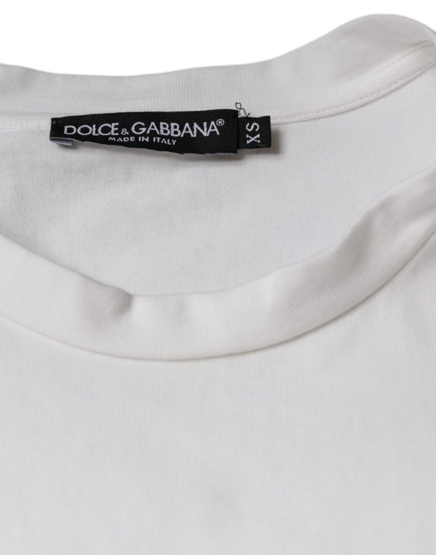 Dolce &amp; Gabbana – Lässiges T-Shirt aus weißer Baumwolle mit DG-Logo-Print