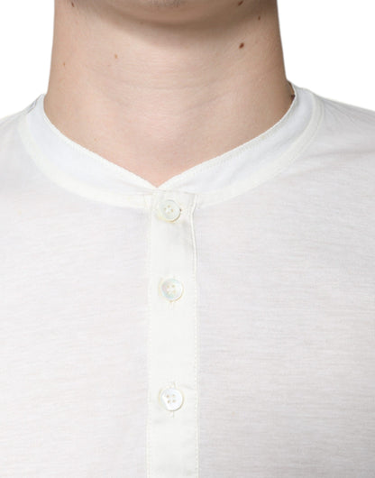Dolce &amp; Gabbana – Kurzärmliges T-Shirt aus gebrochenem Weiß