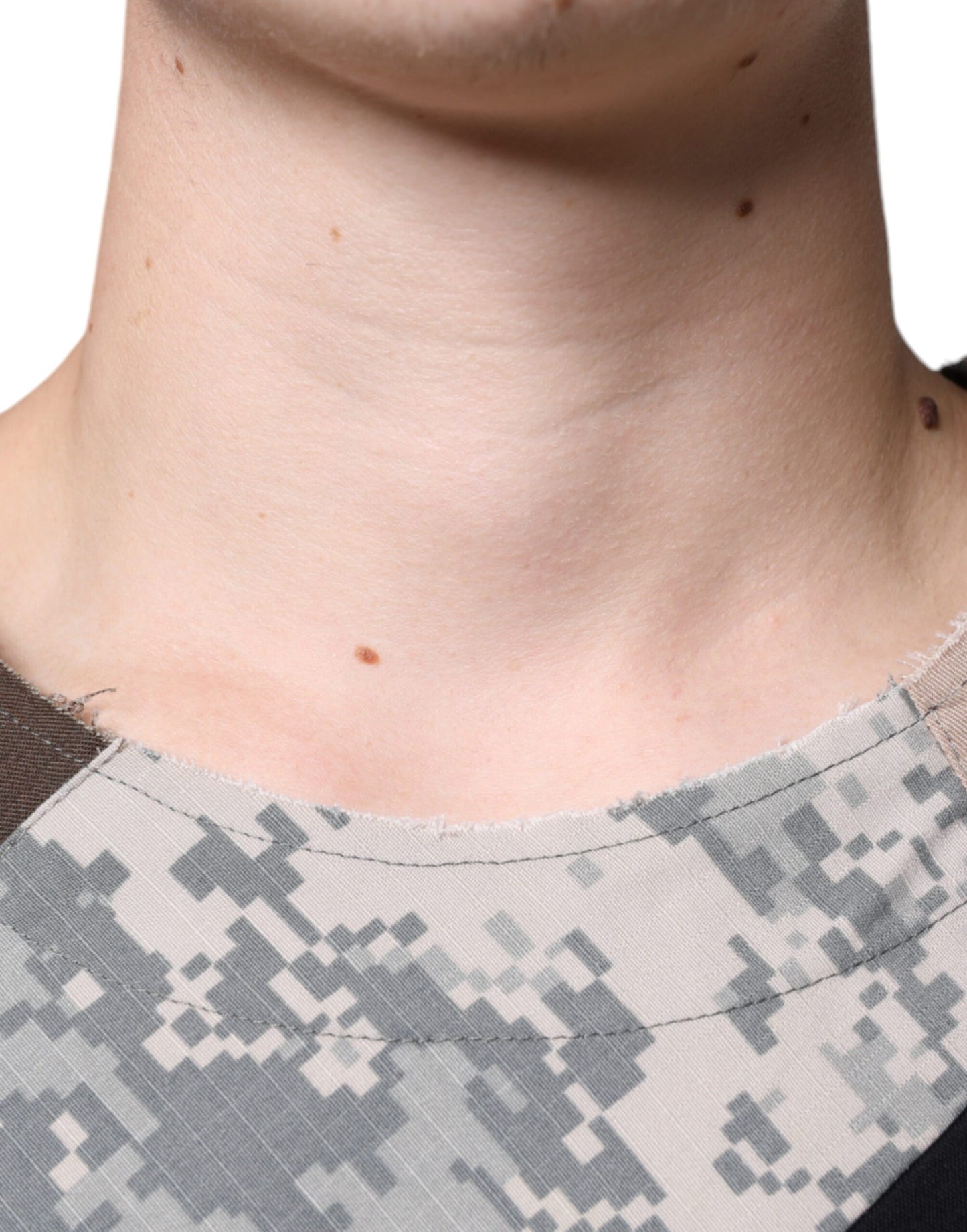 Dolce &amp; Gabbana Mehrfarbiges Camouflage-Patchwork-DG Royal-T-Shirt