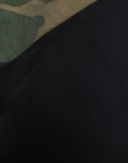 Dolce &amp; Gabbana Mehrfarbiges Camouflage-Patchwork-DG Royal-T-Shirt