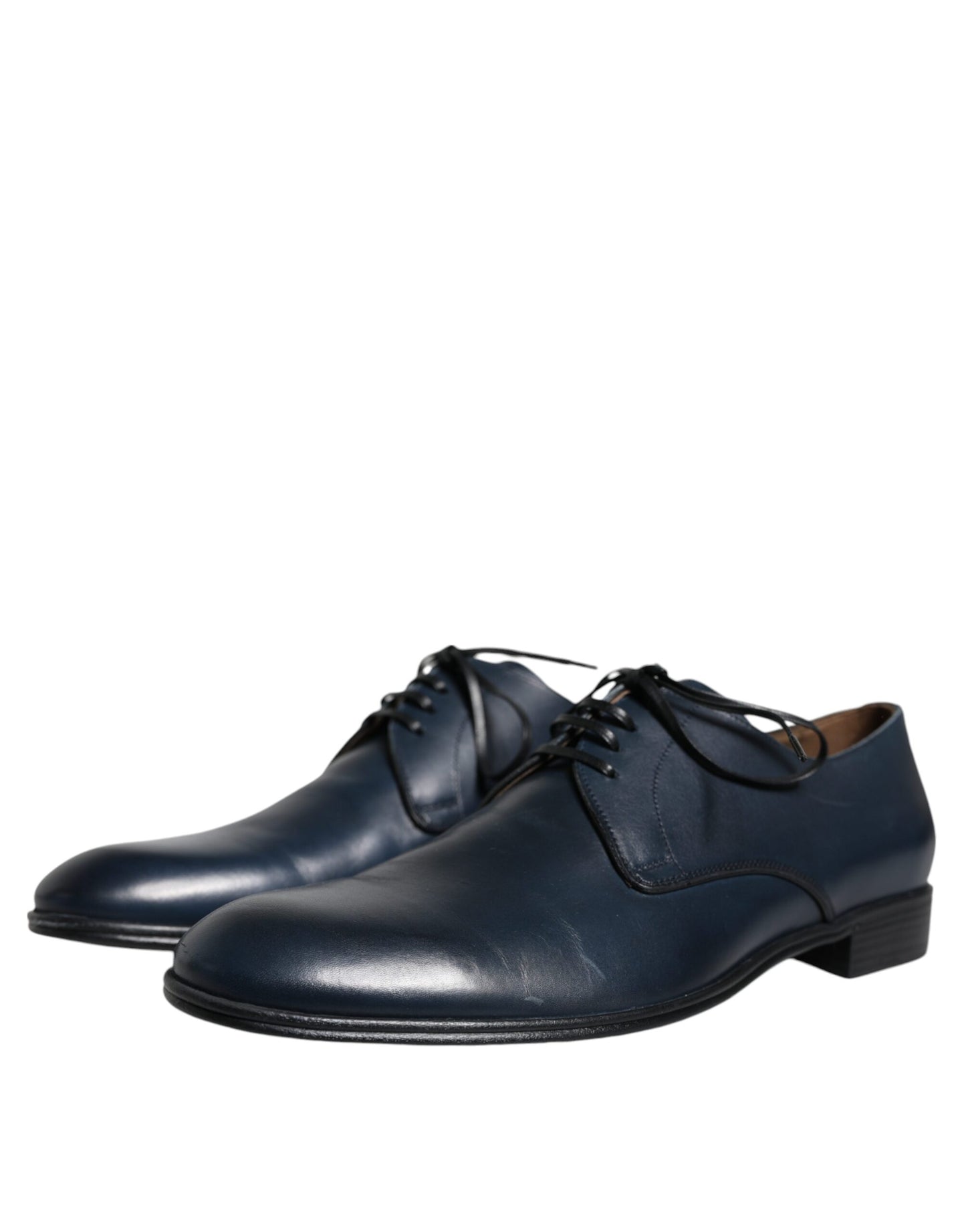 Dolce &amp; Gabbana – Marineblaue Derby-Schuhe aus Leder für formelle Anlässe