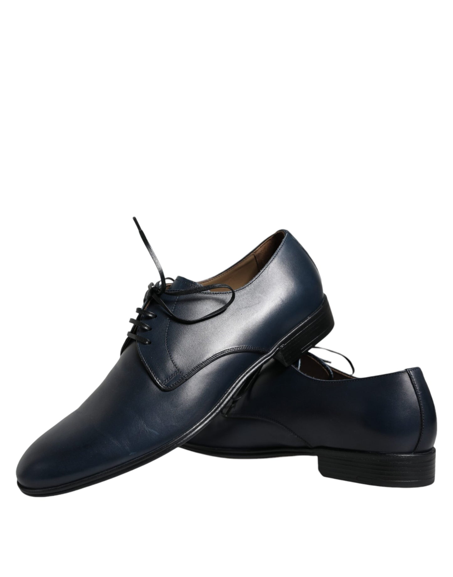 Dolce &amp; Gabbana – Marineblaue Derby-Schuhe aus Leder für formelle Anlässe