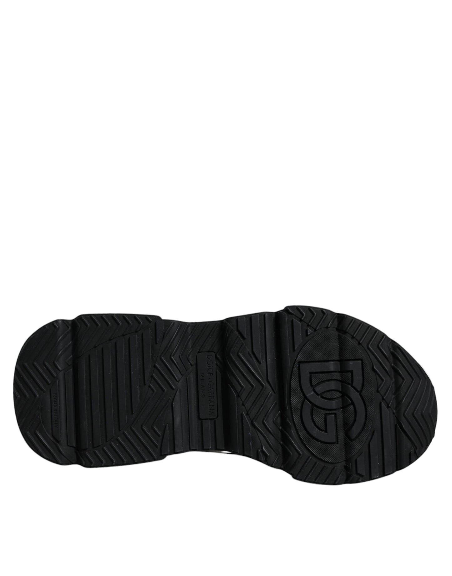 Dolce &amp; Gabbana – Daymaster – Sneaker mit Logo-Plakette in Weiß und Schwarz