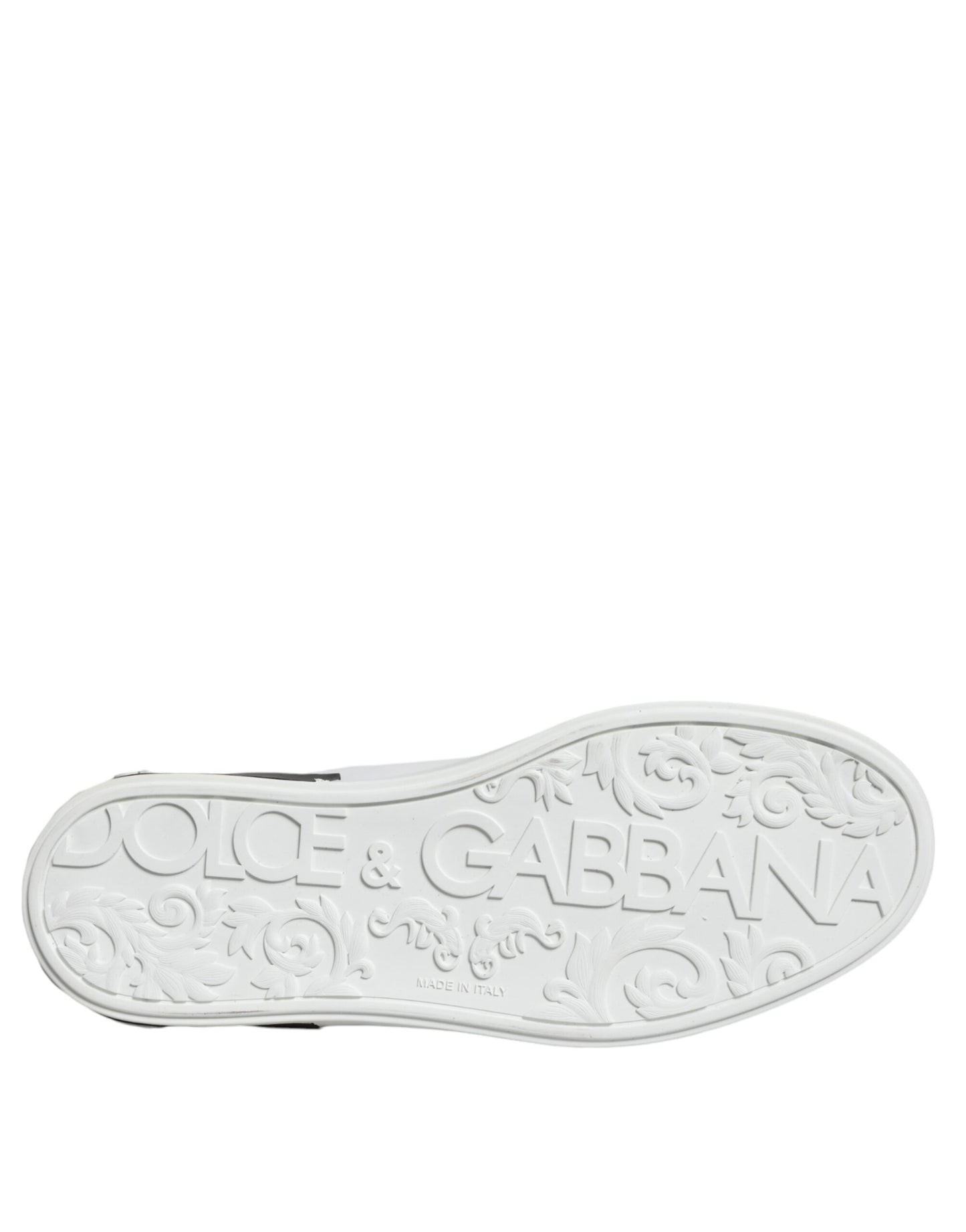 Dolce &amp; Gabbana – Portofino-Sneakers aus schwarzem Leder mit Logo