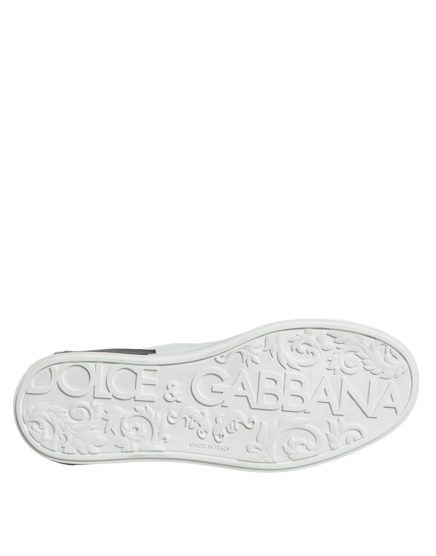 Dolce &amp; Gabbana – Portofino-Sneakers aus schwarzem Leder mit Logo