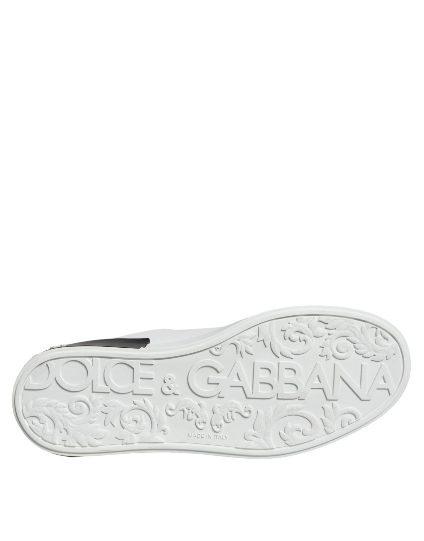 Dolce &amp; Gabbana – Portofino-Sneakers aus schwarzem Leder mit Logo