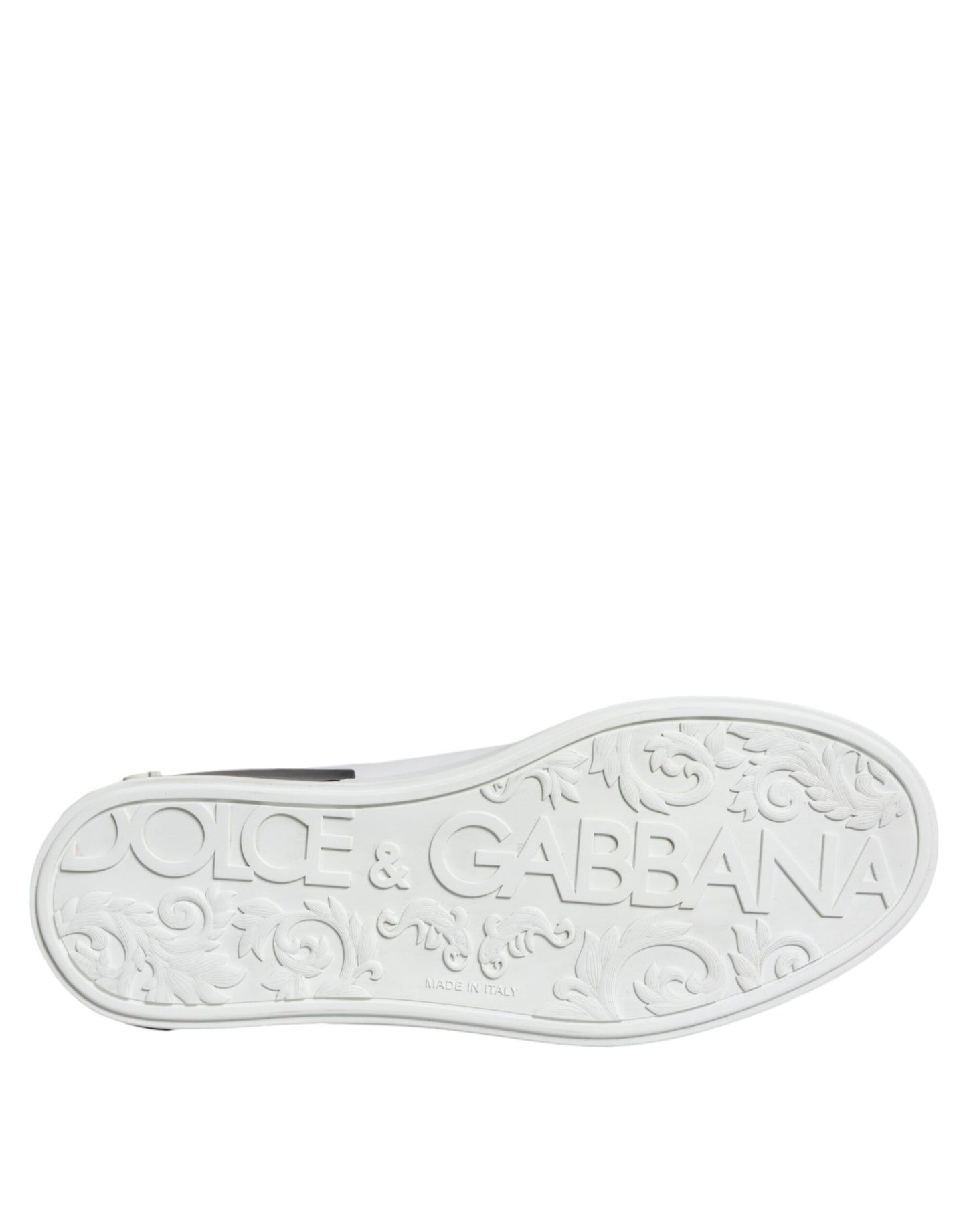 Dolce &amp; Gabbana – Portofino-Sneakers aus schwarzem Leder mit Logo