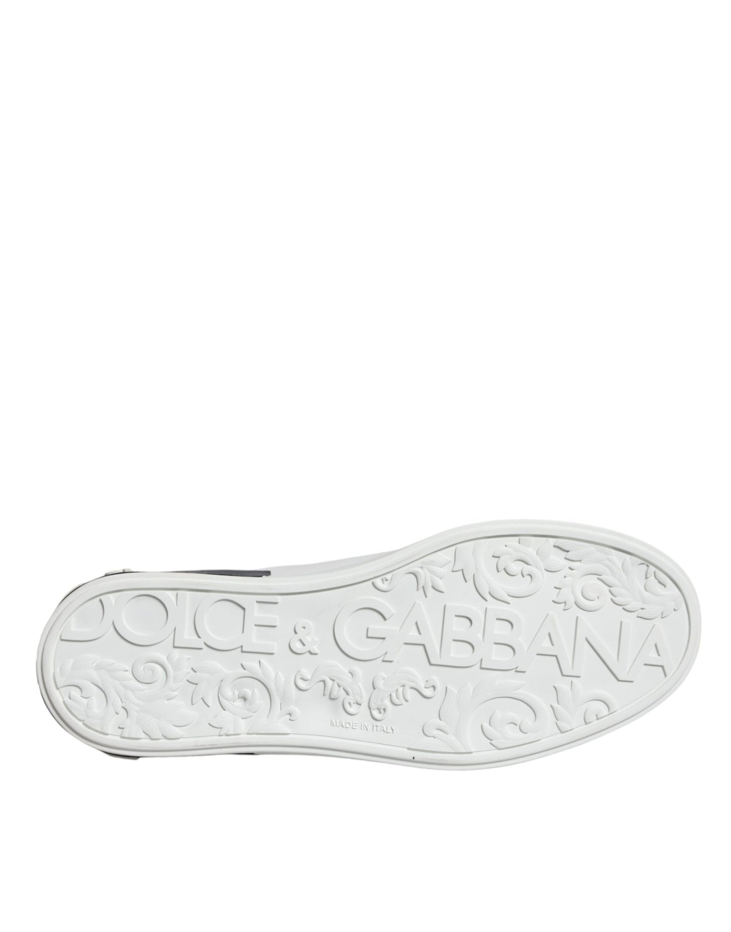 Dolce &amp; Gabbana – Portofino-Sneakers aus weißem Leder mit Logo