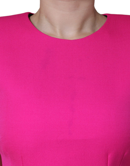 Dolce &amp; Gabbana – Rosa ärmelloses, figurbetontes Minikleid in A-Linie