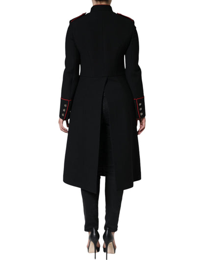 Dolce &amp; Gabbana – Schwarze, einreihige Trenchcoat-Jacke