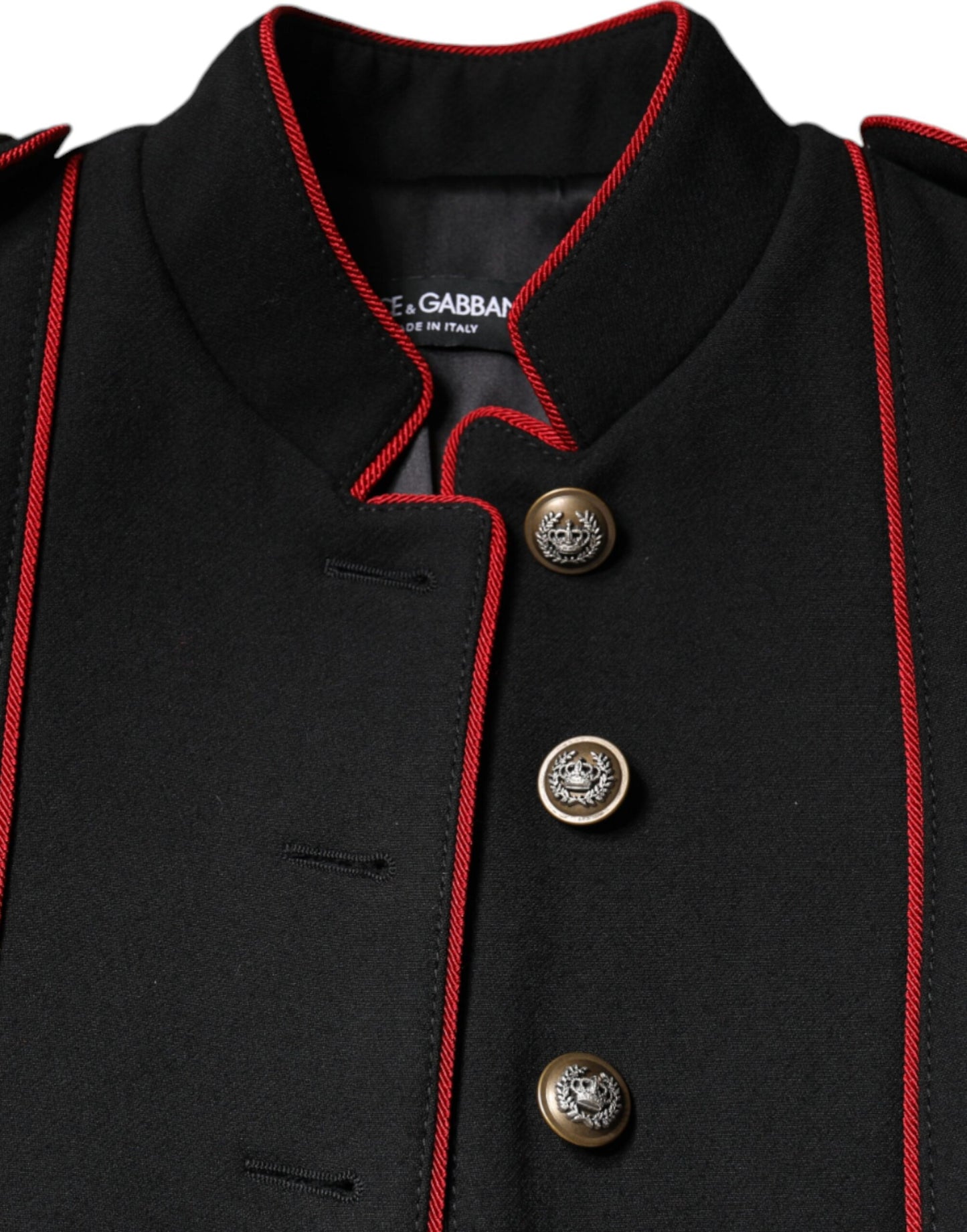 Dolce &amp; Gabbana – Schwarze, einreihige Trenchcoat-Jacke