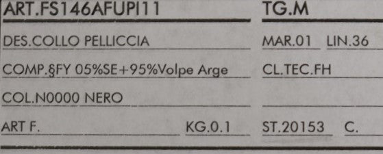 Dolce &amp; Gabbana Schal aus schwarzem Silberfuchspelz