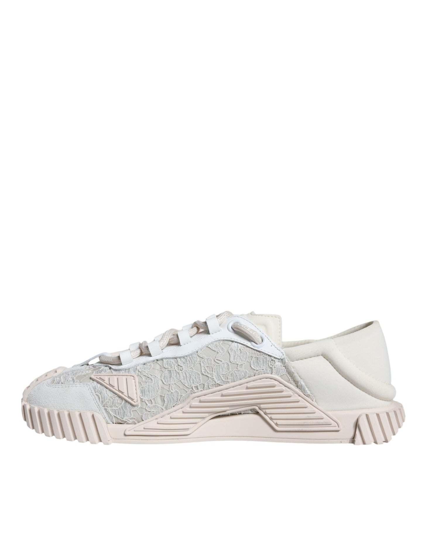 Dolce &amp; Gabbana Weiße Spitze NS1 Low Top Sneaker Sportschuhe