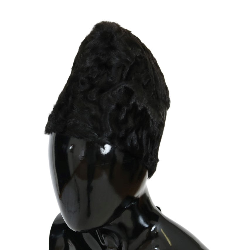 Dolce &amp; Gabbana Schwarze Xiangao-Lammfellmütze