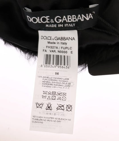 Dolce &amp; Gabbana Schwarze Xiangao-Lammfellmütze